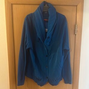 Adidas Originals Women's Tennis Run Hoodie Sweatshirt Jacket Shawl Blue Large